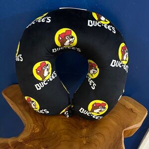 Buc-ee's Black Logo Memory Foam Neck/Travel Pillow